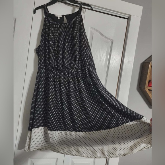 Maurices Dresses & Skirts - Maurices Black and Ivory Polka Dotted Maxi Dress
